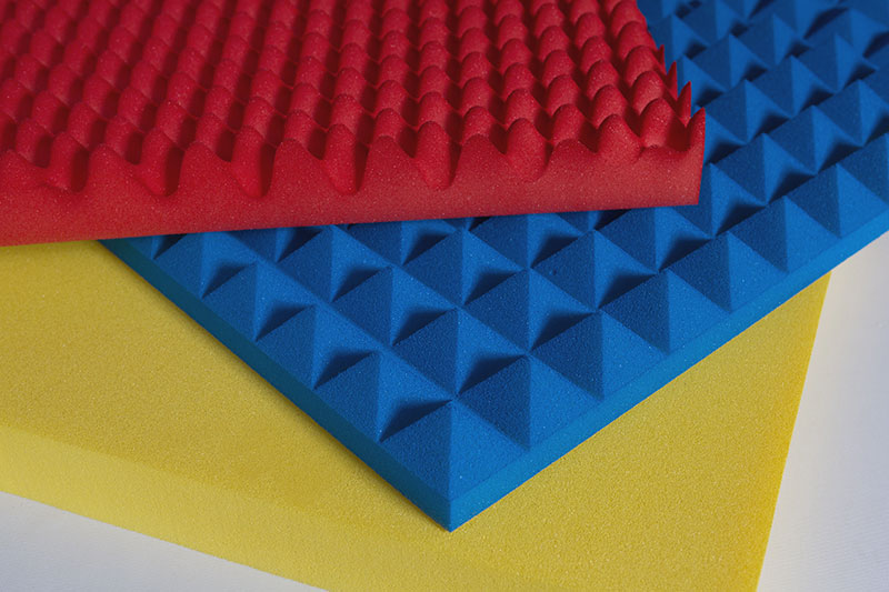 foam sound absorbing panels various colors and shapes